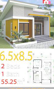 Small House Design 6 5x8 5 With 2 Bedrooms House Plans 3d Small House Design Plans Simple House Design 2 Bedroom House Design