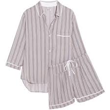 Black And White Striped Satin Pajamas Dkny Striped Satin Pajama Set 52 Liked On Polyvore Featuring Intimates Sleepwear Pajamas Dkny Pajama S Clothes Design Satin Pyjama Set Satin Sleepwear