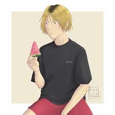 Ansoen 🌸 — Gif - Kenma needs to eat the watermelon 🍉