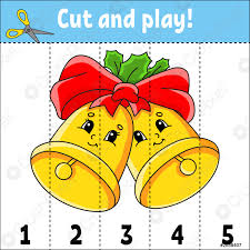 Busque cualquier cosa sobre dibujo en esta web. Aprender Numeros 1 5 Cortar Y Jugar Navidad Campanas Vector De Stock Crushpixel