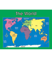Carson Dellosa World Map Chart 6pk