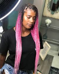 Black And Burgundy Knotless Box Braids Atlanta Braids On Instagram My Medium Knotless Box Braids X Custom Ombre Braided Hairstyles For Black Women Cornrows Black Girl Braided Hairstyles Box Braids