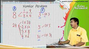 Karena itu, bilangan prima hanya memiliki dua pemisah (nomor itu sendiri dan nomor 1). 05 Matematik T1 Nombor Perdana B2d2e3 Youtube