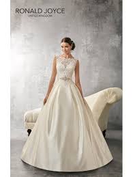 Ronald Joyce 69157 Audrey Mikado Full Skirt With Lace Illusion Top Ivory Sold Ronald Joyce Wedding Dresses A Line Wedding Dress Wedding Dresses