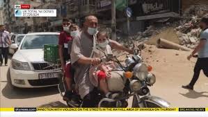 The correspondent and his cameraman were brought to a room for questioning. Mark Stone Sky News Facebook