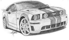 Drawing Car Pencil Sketch Mustang Drawing Car Drawing Pencil Car Drawings