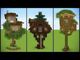 3 Minecraft Starter Treehouse Designs Youtube Minecraft Treehouses Minecraft Crafts Minecraft Tree