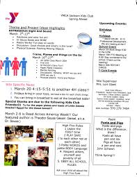 Sample Of My Newsletter For The Kids Club The Ymca School Age Before And After School Program That M Newsletter Examples After School Program Ymca After School