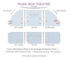 music box theatre seating chart dear evan hansen broadway