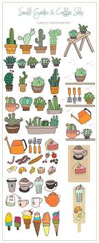 Kleines Garten Kaffeehaus Farbset Illustrationen Garten Illustrationen Kaffeehausfarbset Kawaii Kleines Illustration Doodle Ideen Schreibideen