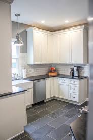 White Cabinets Gray Floor Kitchen Google Search In 2020 Grey Kitchen Floor Modern Farmhouse Kitchens Kitchen Cabinet Design