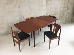 Mid Century Danish Extendable Dining Table In Teak With Four Dining Chairs 1970s Dining Table Chairs Extendable Dining Table Dining Table