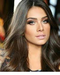 Chocolate Hair Tone And Blue Eyes Inspiring Ladies Brunette Makeup Brown Hair Blue Eyes Hair Makeup