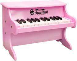 Schoenhut upright wood toy spinet piano 25 keys with bench. Amazon Com Schoenhut My First Piano Ii 25 Keys Pink Piano For Kids Mini Grand Piano With Chromatically Tuned Baby Keys Toddler Musical Instruments Promotes Hand Eye Coordination Piano For