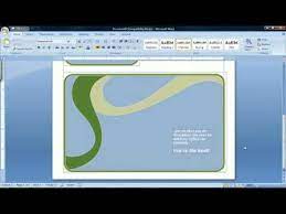 Then, you're free to change the images and text to anything you want. How To Make A Card Using Microsoft Word 2007 Youtube