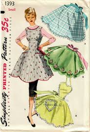 des annees 1950 simplicite 1393 non coupe vintage couture etsy motifs de tablier retro tablier vintage modeles de tablier