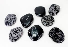Snowflake Obsidian Good Luck Palm Stone Snowflake Obsidian Obsidian Crystals
