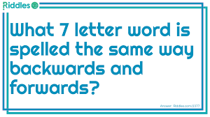 Alphabetize the letters in a word. Palindrome Riddles Com