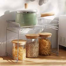 Top selling 5 pcs food storage set/ kitchen high quality sta. Stainless Steel Stackable Rack Durable Organized Style Degree