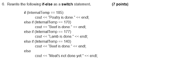 We did not find results for: 6 Rewrite The Following If Else As A Switch Chegg Com
