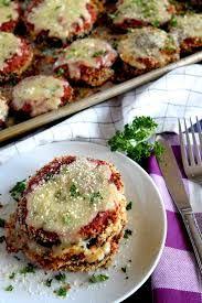 No Fry Sheet Pan Eggplant Parmesan Recipe Eggplant Parmesan Eggplant Recipes Vegetarian Recipes