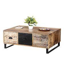 Check spelling or type a new query. Industrial Pioneer Mango Wood Iron Coffee Table 3 Drawer Chest