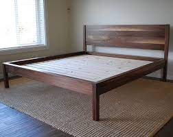 profil bas de plate forme lit en cerisier cadre de lit etsy simple bed frame hardwood bed bed frame
