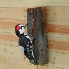 Heurtoir de porte Pic Rouge - Red Woodpecker Door Knocker