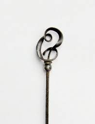 Antique Charles Horner Treble Clef Sterling Silver 1910 Hat Pin Edwardian Hallmarked Chester With Ch Signature 925 Georgian Art Nouveau Charles Horner Hat Pins Antique Hats