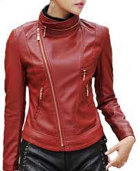 Hugme Red Genuine Leather Jacket Sweatjacket Genuine Leather Jackets Leather Jackets Online Fitted Biker Jacket