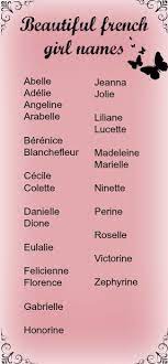 Beautiful Unusual French Girl Names For Writing Naming Characters And Babys Of Course Babynames French Baby Names Girl Names French Baby Names Girls