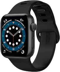 Apple watch series 6 black unity is on sale from monday, february 1. Amazon Com Spigen Silicone Fit Designed For Apple Watch Band For 44mm 42mm Series 6 Se 5 4 3 2 1 Black