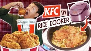 Trying Kfc Fried Chicken In Rice Cooker Hack My Typical Day Staying Home Fried Chicken Kfc Rice Cooker Recipes