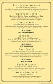 Seven Deadly Sins Dinner Party Progressive Dinner Dinner Party Themes Course Meal