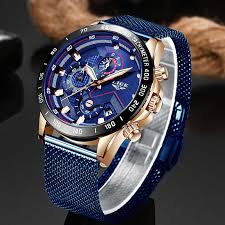 Lige Moda Erkek Saatler Top Marka Luks Kol Saati Kuvars Saat Mavi Saat Erkekler Su Gecirmez Spor Chronograph Relogio Masculino Aliexpress