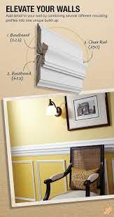 This can be done on most molding, like the chair rail in my example, quarter round, baseboards, picture rail, crown molding, etc. 13 Best Chair Rail Molding Ideas Chair Rail Chair Rail Molding Moldings And Trim