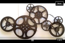 Movie Film Reel Wall Art Idea From Hobby Lobby Mine Will Be Bigger And With Real Reels Movie Reel Wall Art Large Decor Movie Reels