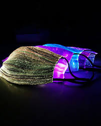 Led Light Up Usb Rechargeable Ear Loop Glowing Luminous Face Mask