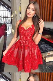 Hot Sale Luxurious Homecoming Dress With Appliques Party Dress A Line Homecoming Dress Red Red Lace Cocktail Dress Red Homecoming Dresses Lace Homecoming Dresses