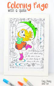 I hope you enjoy them as much as i loved coloring them. Dancing In The Rain Coloring Page Easy Peasy And Fun