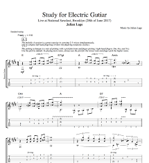 Click the links below to download blank staff paper for music theory lessons, solo instruments, solo piano, guitar tab, choir and more. Study For Electric Guitar Julian Lage Guitar Tabs Sheet Music Chords Play Like The Greats Com