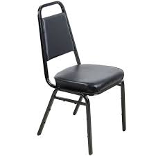 Lancaster Table Seating Black Stackable Chair With 2 Padded Seat Stackable Chairs Lancaster Table Table Seating