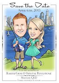 Save The Date Wedding Invitations Caricature Cartoon Funny Save The Dates Caricature Caricature Wedding