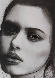 My latest portrait drawing in charcoal and graphite pencils 50x50cm.
