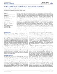 Maybe you would like to learn more about one of these? Pdf Plant Cell Shapes Modulators And Measurements