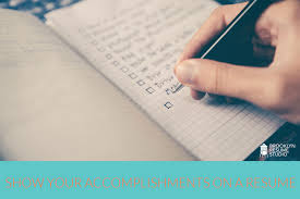 accomplishments in a resume