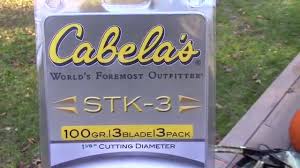 Cabela's | bass pro shops retail canada 25 de baets street winnipeg, mb, r2j 4g5 Cabelas Stk 3 Broadhead Review Youtube