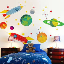 oopsy daisy galactic travels peel and place wall decal kids wall decals kids room accessories kid room decor