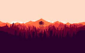 Campo Santo Olly Moss Firewatch Fan Art Tim Vizesi Desktop Wallpaper Art Environment Concept Art Firewatch