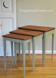 Diamond Nesting Tables Before And After Nesting Tables Wood Nesting Tables Nesting Tables Diy